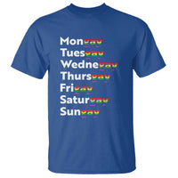 Rainbow Days Of The Week Mongay Tuesgay T Shirt Funny LGBT Pride Month