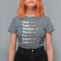 Rainbow Days Of The Week Mongay Tuesgay T Shirt For Women Funny LGBT Pride Month