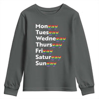 Rainbow Days Of The Week Mongay Tuesgay Youth Sweatshirt Funny LGBT Pride Month