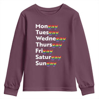Rainbow Days Of The Week Mongay Tuesgay Youth Sweatshirt Funny LGBT Pride Month