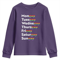 Rainbow Days Of The Week Mongay Tuesgay Youth Sweatshirt Funny LGBT Pride Month