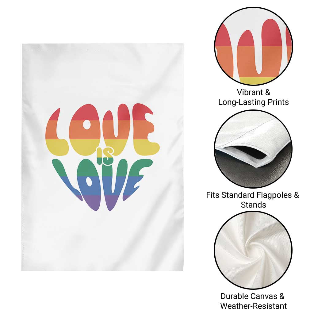 Love Is Love LGBTQ Pride Garden Flag Rainbow Flag Community
