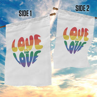 Love Is Love LGBTQ Pride Garden Flag Rainbow Flag Community