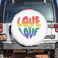 Love Is Love LGBTQ Pride Spare Tire Cover Rainbow Flag Community