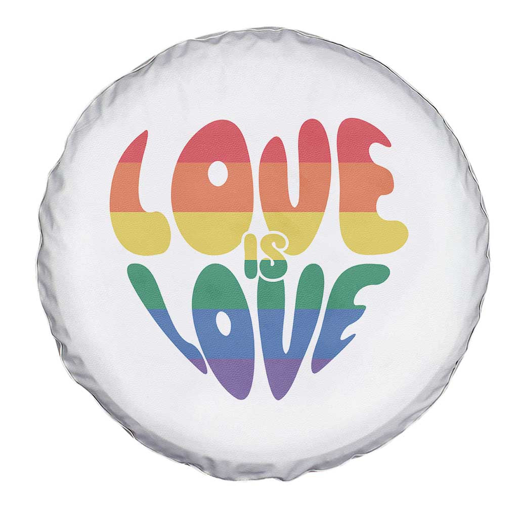 Love Is Love LGBTQ Pride Spare Tire Cover Rainbow Flag Community