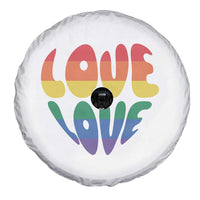 Love Is Love LGBTQ Pride Spare Tire Cover Rainbow Flag Community