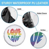 Love Is Love LGBTQ Pride Spare Tire Cover Rainbow Flag Community