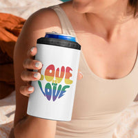 Love Is Love LGBTQ Pride 4 in 1 Can Cooler Tumbler Rainbow Flag Community