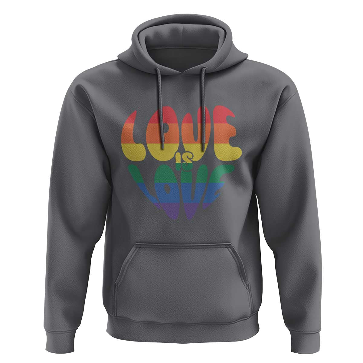 Love Is Love LGBTQ Pride Hoodie Rainbow Flag Community