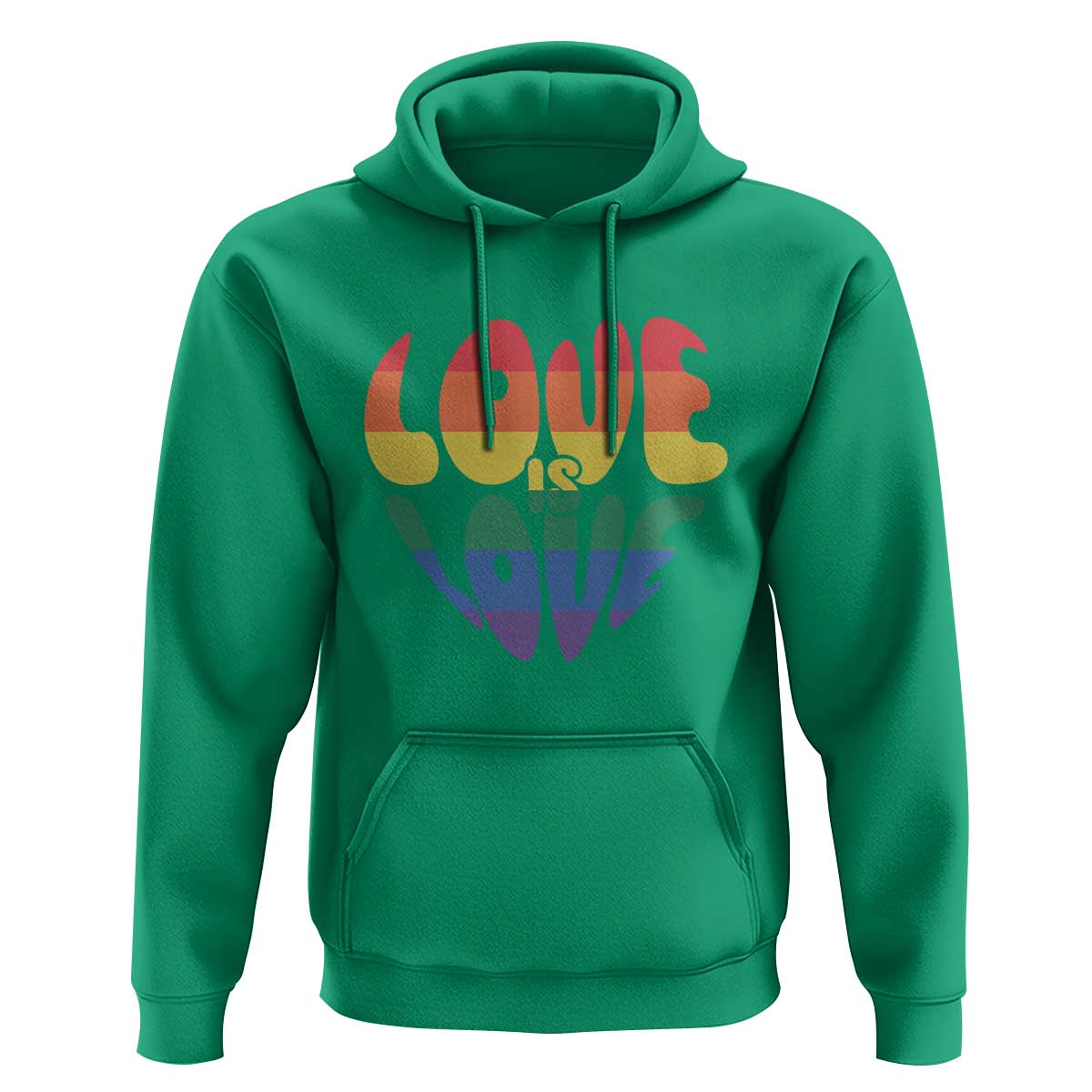 Love Is Love LGBTQ Pride Hoodie Rainbow Flag Community