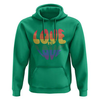 Love Is Love LGBTQ Pride Hoodie Rainbow Flag Community