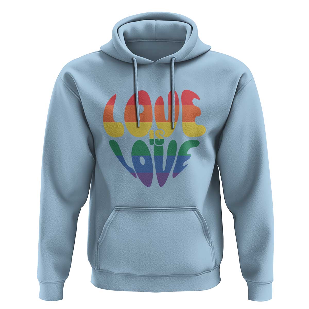Love Is Love LGBTQ Pride Hoodie Rainbow Flag Community