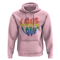 Love Is Love LGBTQ Pride Hoodie Rainbow Flag Community