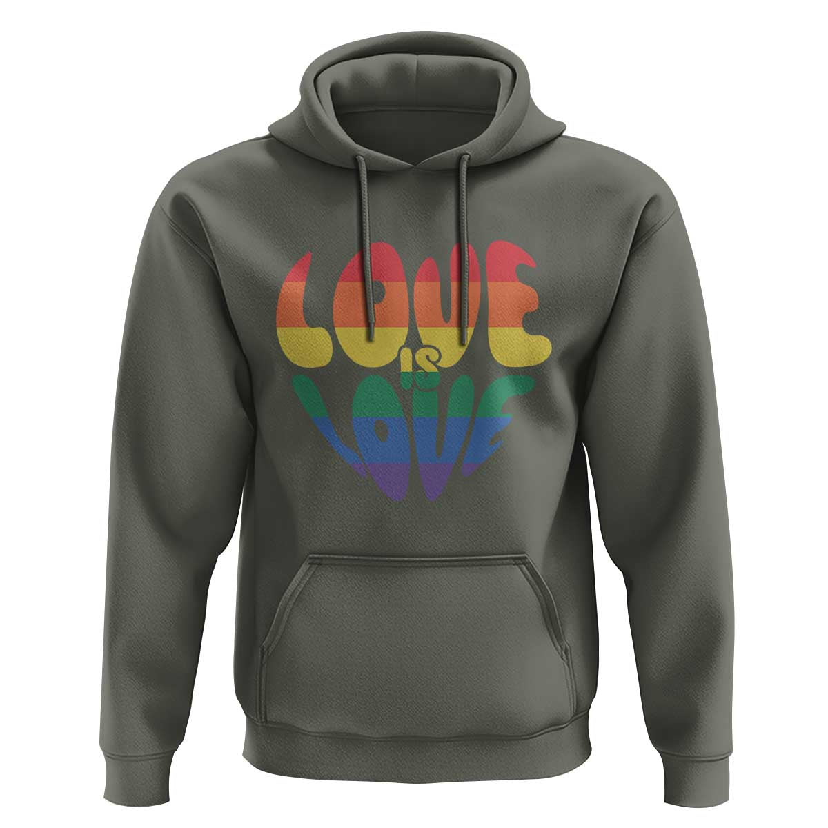 Love Is Love LGBTQ Pride Hoodie Rainbow Flag Community