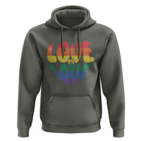 Love Is Love LGBTQ Pride Hoodie Rainbow Flag Community