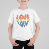 Love Is Love LGBTQ Pride T Shirt For Kid Rainbow Flag Community