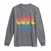 Love Is Love LGBTQ Pride Long Sleeve Shirt Rainbow Flag Community