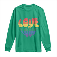 Love Is Love LGBTQ Pride Long Sleeve Shirt Rainbow Flag Community