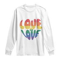 Love Is Love LGBTQ Pride Long Sleeve Shirt Rainbow Flag Community