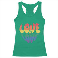 Love Is Love LGBTQ Pride Racerback Tank Top Rainbow Flag Community