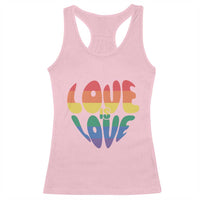 Love Is Love LGBTQ Pride Racerback Tank Top Rainbow Flag Community