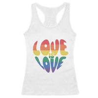 Love Is Love LGBTQ Pride Racerback Tank Top Rainbow Flag Community