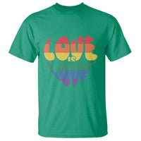 Love Is Love LGBTQ Pride T Shirt Rainbow Flag Community