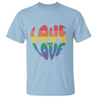Love Is Love LGBTQ Pride T Shirt Rainbow Flag Community