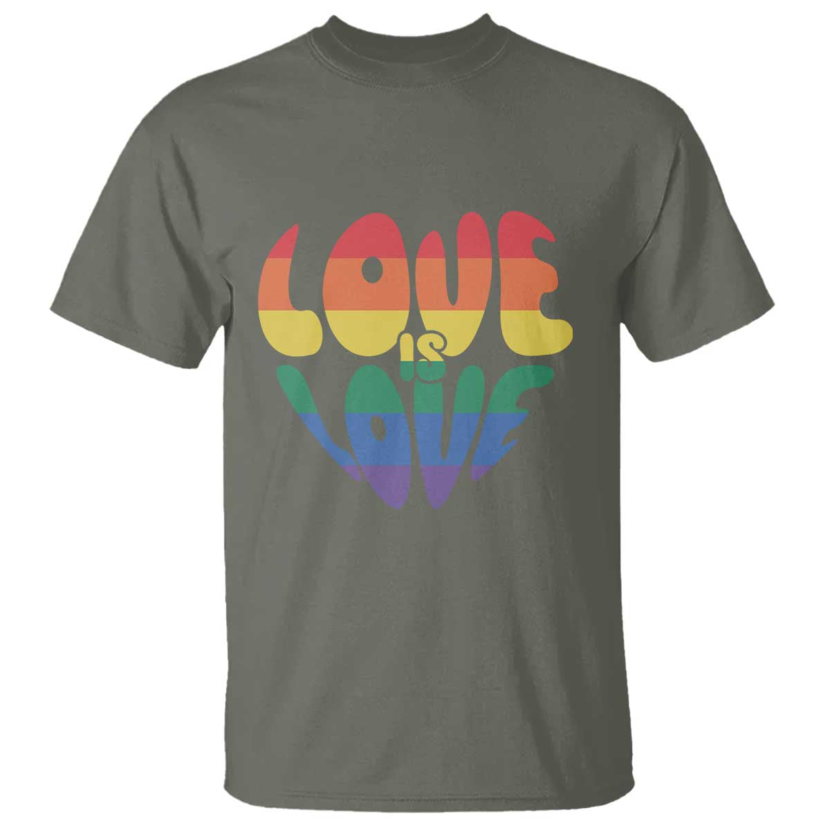 Love Is Love LGBTQ Pride T Shirt Rainbow Flag Community