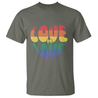 Love Is Love LGBTQ Pride T Shirt Rainbow Flag Community