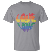 Love Is Love LGBTQ Pride T Shirt Rainbow Flag Community