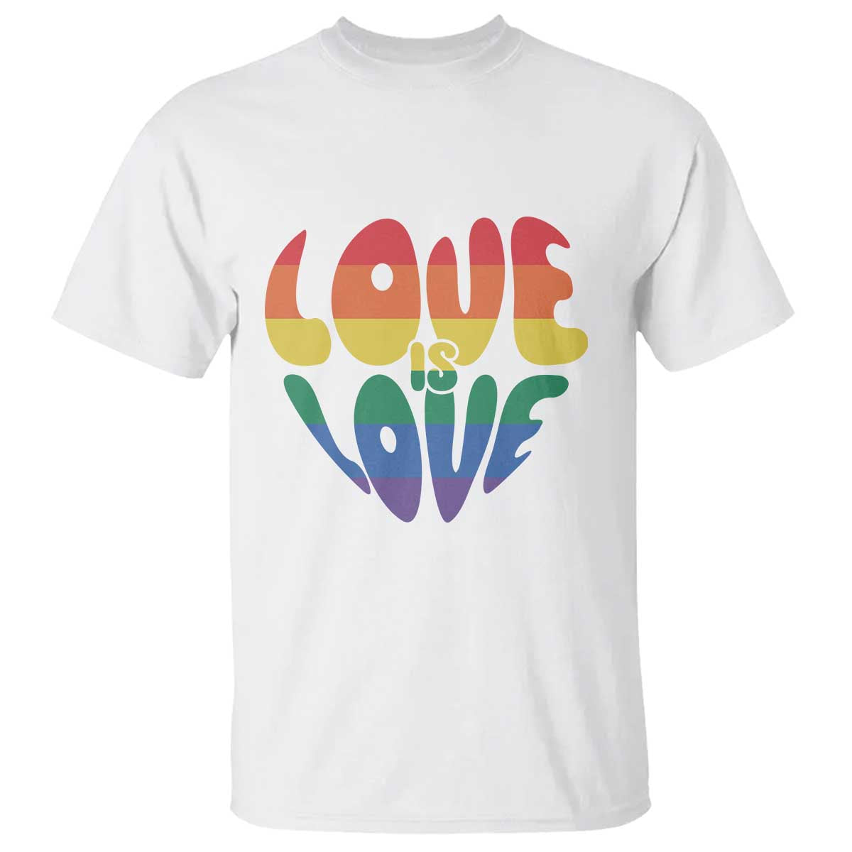 Love Is Love LGBTQ Pride T Shirt Rainbow Flag Community