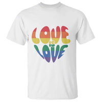 Love Is Love LGBTQ Pride T Shirt Rainbow Flag Community