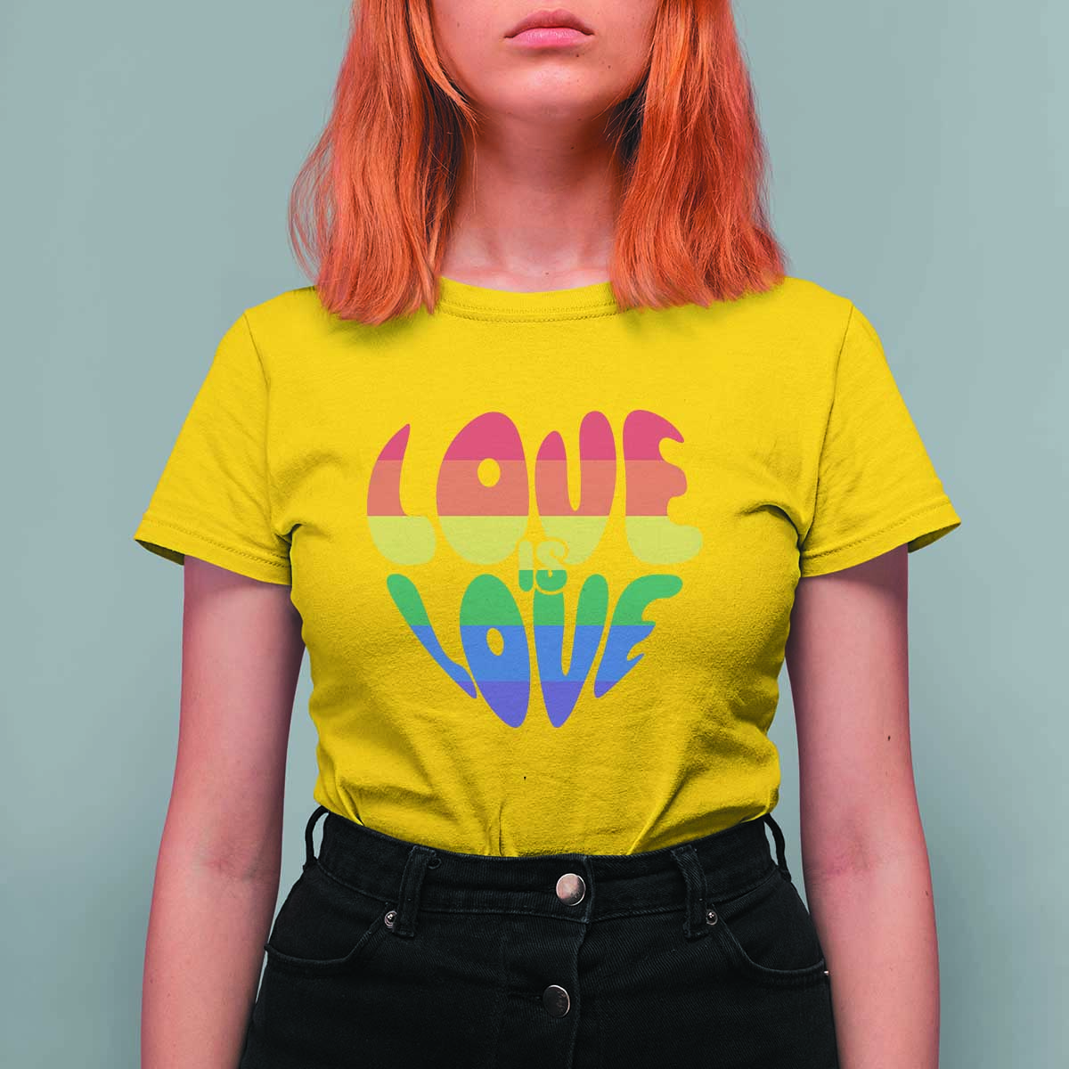 Love Is Love LGBTQ Pride T Shirt For Women Rainbow Flag Community