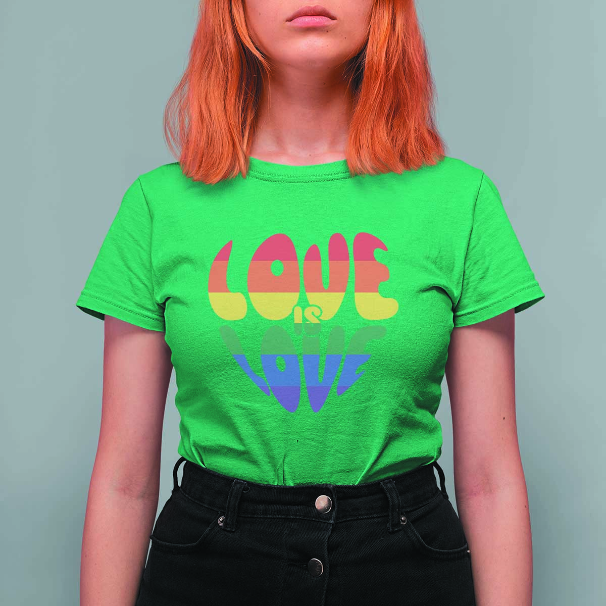 Love Is Love LGBTQ Pride T Shirt For Women Rainbow Flag Community