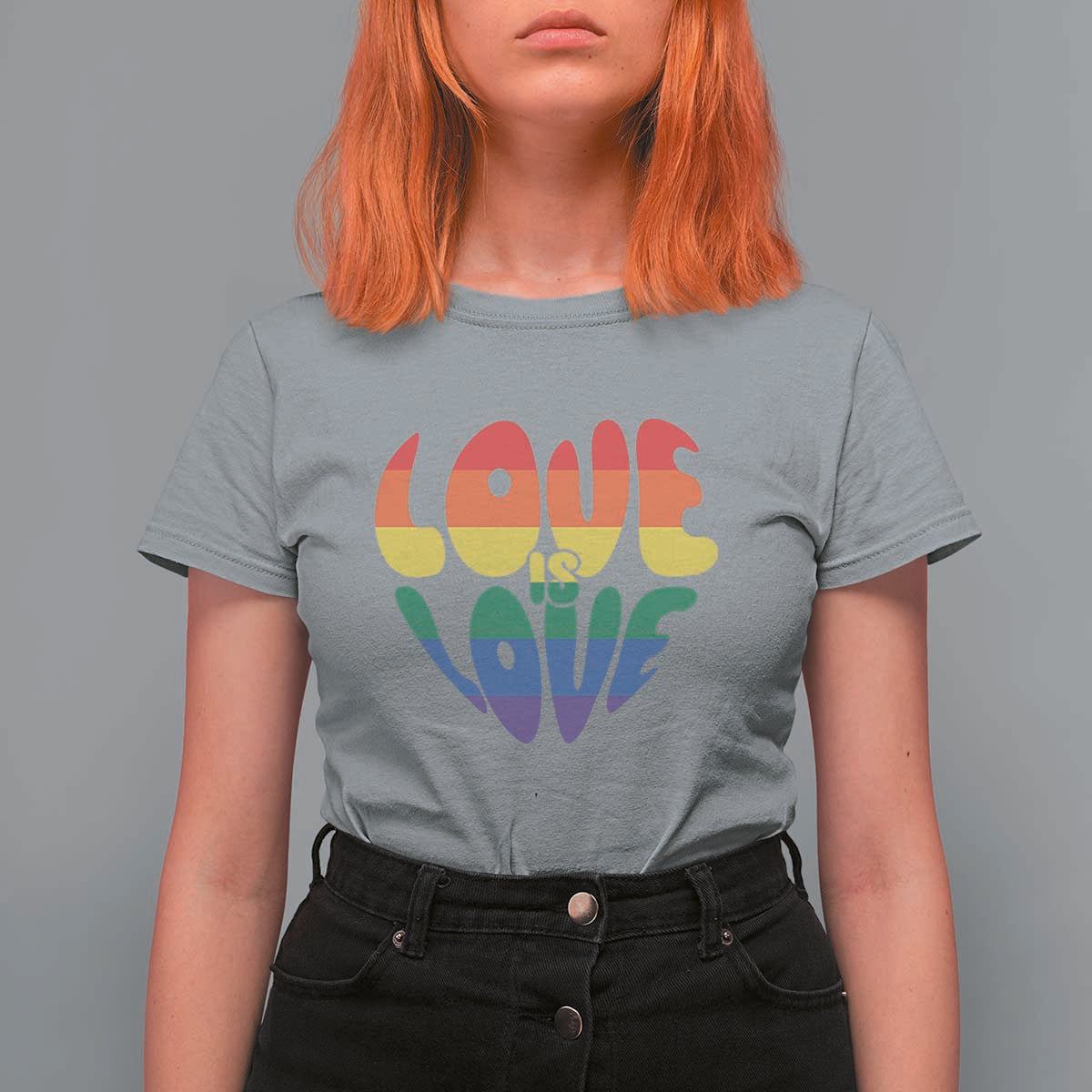 Love Is Love LGBTQ Pride T Shirt For Women Rainbow Flag Community