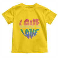 Love Is Love LGBTQ Pride Toddler T Shirt Rainbow Flag Community