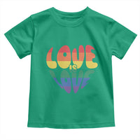 Love Is Love LGBTQ Pride Toddler T Shirt Rainbow Flag Community