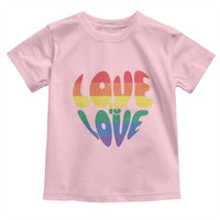 Love Is Love LGBTQ Pride Toddler T Shirt Rainbow Flag Community