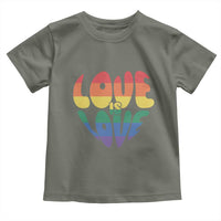 Love Is Love LGBTQ Pride Toddler T Shirt Rainbow Flag Community