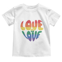 Love Is Love LGBTQ Pride Toddler T Shirt Rainbow Flag Community