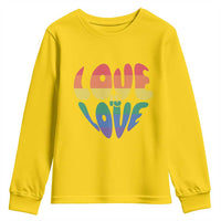 Love Is Love LGBTQ Pride Youth Sweatshirt Rainbow Flag Community