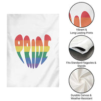 Rainbow Heart Pride Garden Flag LGBTQ Support Graphic