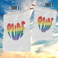 Rainbow Heart Pride Garden Flag LGBTQ Support Graphic