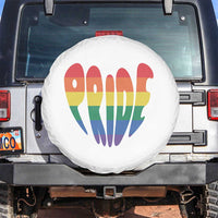 Rainbow Heart Pride Spare Tire Cover LGBTQ Support Graphic
