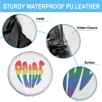 Rainbow Heart Pride Spare Tire Cover LGBTQ Support Graphic