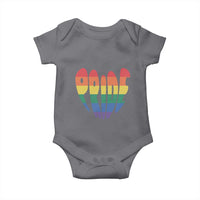 Rainbow Heart Pride Baby Onesie LGBTQ Support Graphic