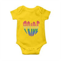 Rainbow Heart Pride Baby Onesie LGBTQ Support Graphic