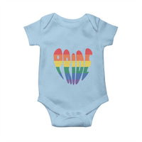 Rainbow Heart Pride Baby Onesie LGBTQ Support Graphic