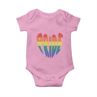 Rainbow Heart Pride Baby Onesie LGBTQ Support Graphic